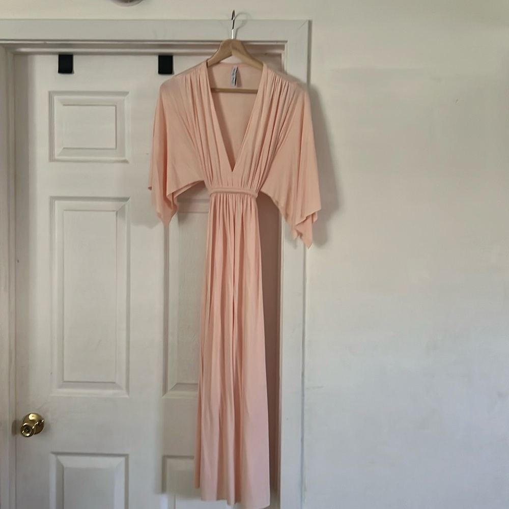 RACHEL PALLY pale pink modal midi dress size small